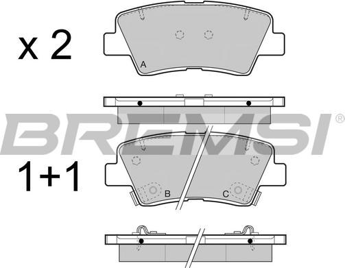 Bremsi BP3471 - Bremsbelagsatz, Scheibenbremse alexcarstop-ersatzteile.com