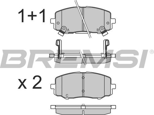 Bremsi BP3583 - Bremsbelagsatz, Scheibenbremse alexcarstop-ersatzteile.com