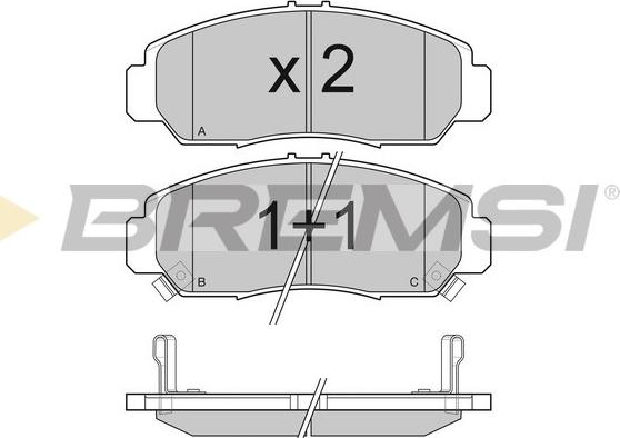 Bremsi BP3059 - Bremsbelagsatz, Scheibenbremse alexcarstop-ersatzteile.com