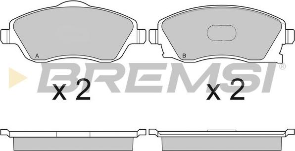 Bremsi BP3000 - Bremsbelagsatz, Scheibenbremse alexcarstop-ersatzteile.com