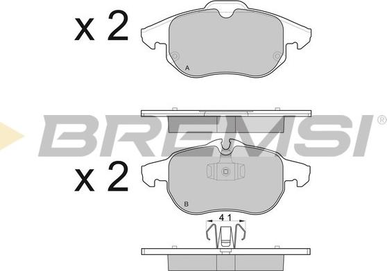 Bremsi BP3014 - Bremsbelagsatz, Scheibenbremse alexcarstop-ersatzteile.com