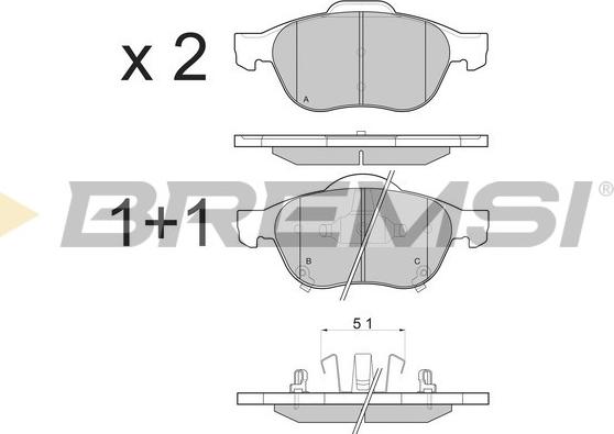 Bremsi BP3085 - Bremsbelagsatz, Scheibenbremse alexcarstop-ersatzteile.com