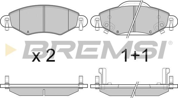 Bremsi BP3082 - Bremsbelagsatz, Scheibenbremse alexcarstop-ersatzteile.com