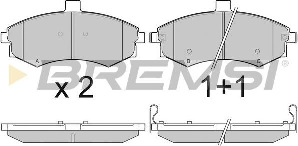 Bremsi BP3079 - Bremsbelagsatz, Scheibenbremse alexcarstop-ersatzteile.com