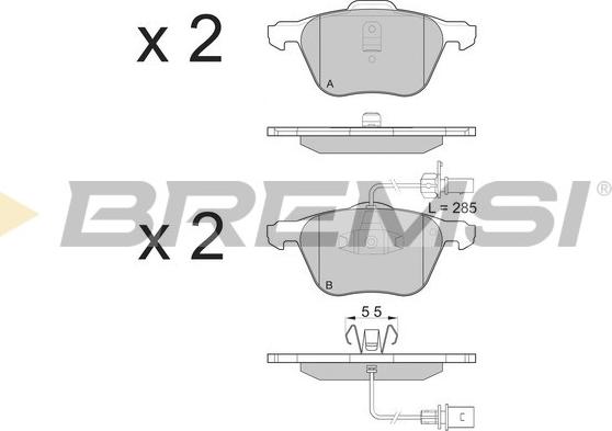 Bremsi BP3076 - Bremsbelagsatz, Scheibenbremse alexcarstop-ersatzteile.com