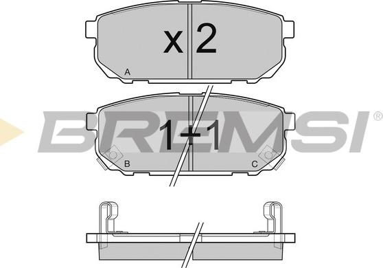 Bremsi BP3105 - Bremsbelagsatz, Scheibenbremse alexcarstop-ersatzteile.com