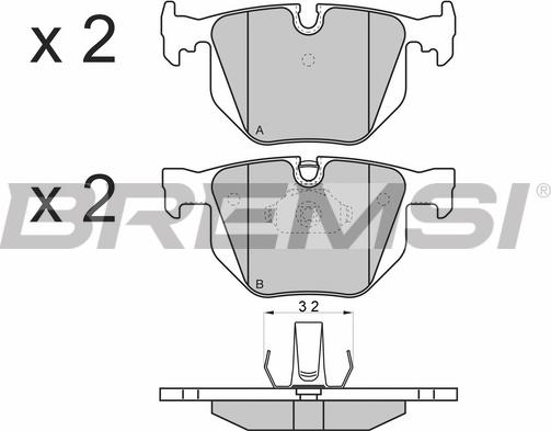 Bremsi BP3102 - Bremsbelagsatz, Scheibenbremse alexcarstop-ersatzteile.com