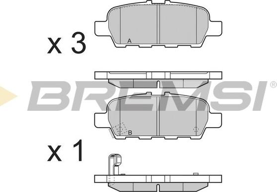 Bremsi BP3395 - Bremsbelagsatz, Scheibenbremse alexcarstop-ersatzteile.com