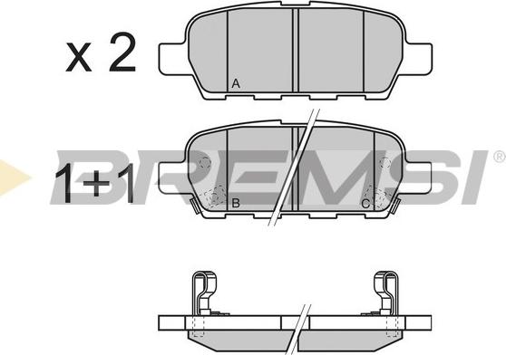 Bremsi BP3351 - Bremsbelagsatz, Scheibenbremse alexcarstop-ersatzteile.com