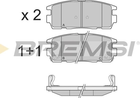 Bremsi BP3304 - Bremsbelagsatz, Scheibenbremse alexcarstop-ersatzteile.com