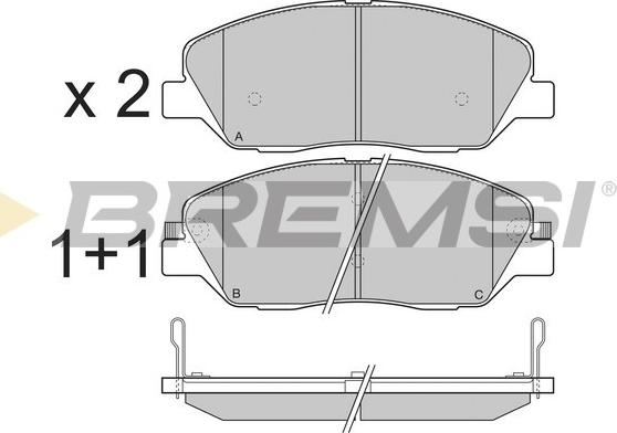 Bremsi BP3313 - Bremsbelagsatz, Scheibenbremse alexcarstop-ersatzteile.com