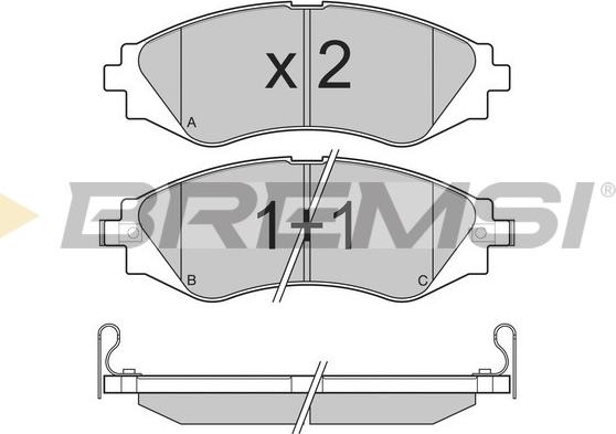 Bremsi BP3234 - Bremsbelagsatz, Scheibenbremse alexcarstop-ersatzteile.com