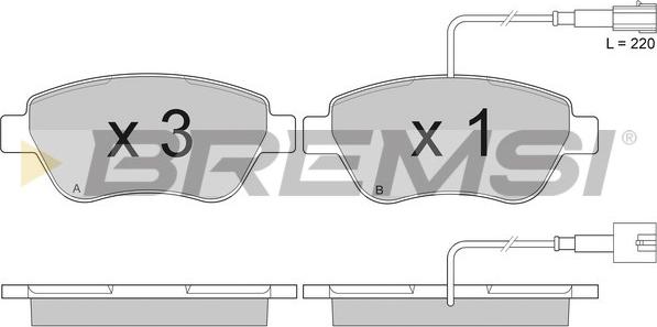 Bremsi BP2942 - Bremsbelagsatz, Scheibenbremse alexcarstop-ersatzteile.com