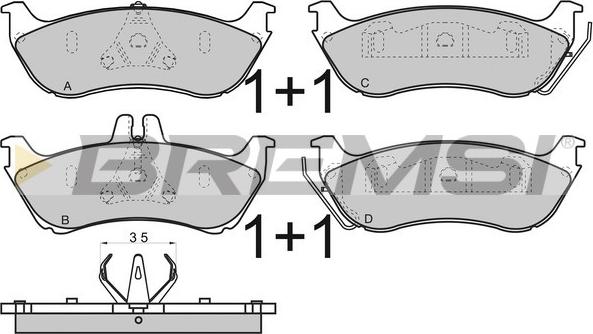 Bremsi BP2969 - Bremsbelagsatz, Scheibenbremse alexcarstop-ersatzteile.com