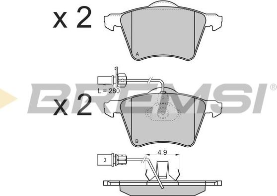 Bremsi BP2900 - Bremsbelagsatz, Scheibenbremse alexcarstop-ersatzteile.com