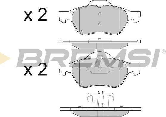 Bremsi BP2981 - Bremsbelagsatz, Scheibenbremse alexcarstop-ersatzteile.com