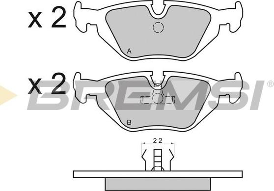 Bremsi BP2498 - Bremsbelagsatz, Scheibenbremse alexcarstop-ersatzteile.com