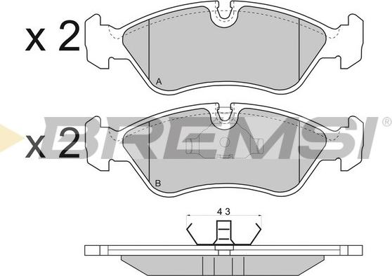 Bremsi BP2417 - Bremsbelagsatz, Scheibenbremse alexcarstop-ersatzteile.com