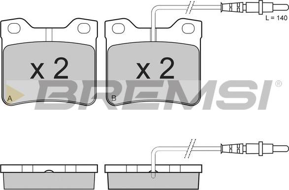 Bremsi BP2431 - Bremsbelagsatz, Scheibenbremse alexcarstop-ersatzteile.com