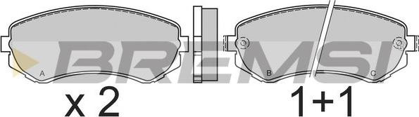 Bremsi BP2473 - Bremsbelagsatz, Scheibenbremse alexcarstop-ersatzteile.com