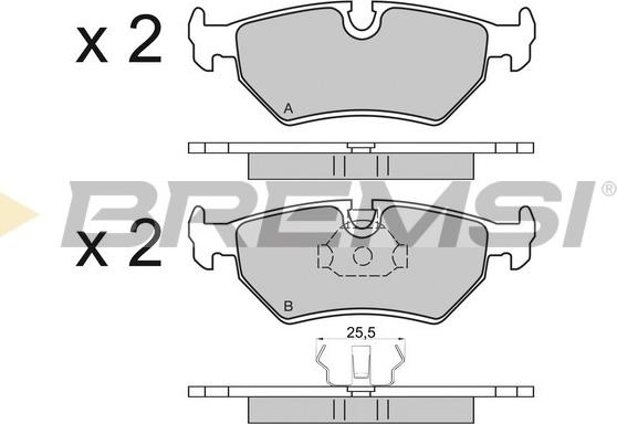 Bremsi BP2599 - Bremsbelagsatz, Scheibenbremse alexcarstop-ersatzteile.com