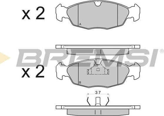 Bremsi BP2584 - Bremsbelagsatz, Scheibenbremse alexcarstop-ersatzteile.com