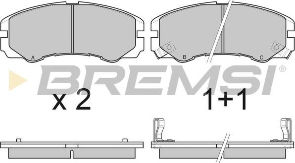 Bremsi BP2580 - Bremsbelagsatz, Scheibenbremse alexcarstop-ersatzteile.com