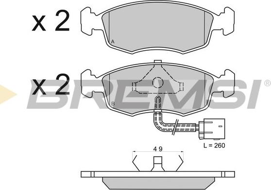 Bremsi BP2583 - Bremsbelagsatz, Scheibenbremse alexcarstop-ersatzteile.com