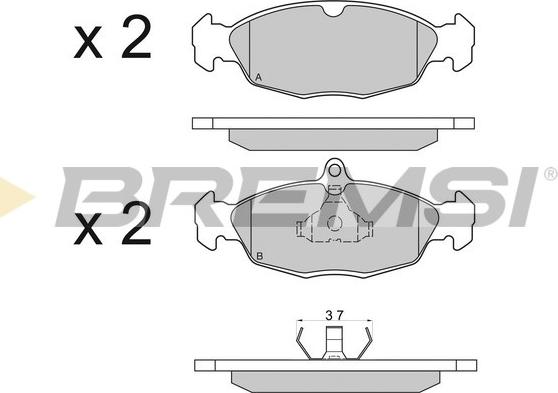 Bremsi BP2520 - Bremsbelagsatz, Scheibenbremse alexcarstop-ersatzteile.com