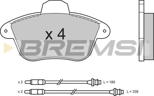 Bremsi BP2522 - Bremsbelagsatz, Scheibenbremse alexcarstop-ersatzteile.com