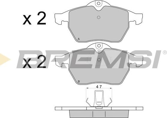 Bremsi BP2692 - Bremsbelagsatz, Scheibenbremse alexcarstop-ersatzteile.com