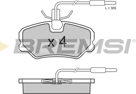 Bremsi BP2646 - Bremsbelagsatz, Scheibenbremse alexcarstop-ersatzteile.com