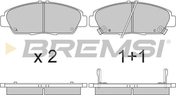 Bremsi BP2621 - Bremsbelagsatz, Scheibenbremse alexcarstop-ersatzteile.com