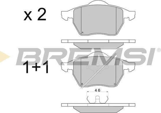 Bremsi BP2679 - Bremsbelagsatz, Scheibenbremse alexcarstop-ersatzteile.com