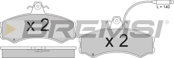 Bremsi BP2196 - Bremsbelagsatz, Scheibenbremse alexcarstop-ersatzteile.com