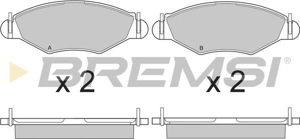 Bremsi BP2847 - Bremsbelagsatz, Scheibenbremse alexcarstop-ersatzteile.com