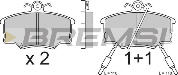 Bremsi BP2339 - Bremsbelagsatz, Scheibenbremse alexcarstop-ersatzteile.com