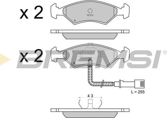 Bremsi BP2266 - Bremsbelagsatz, Scheibenbremse alexcarstop-ersatzteile.com