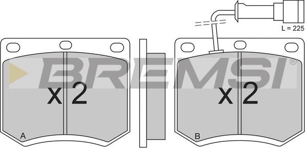 Bremsi BP2205 - Bremsbelagsatz, Scheibenbremse alexcarstop-ersatzteile.com