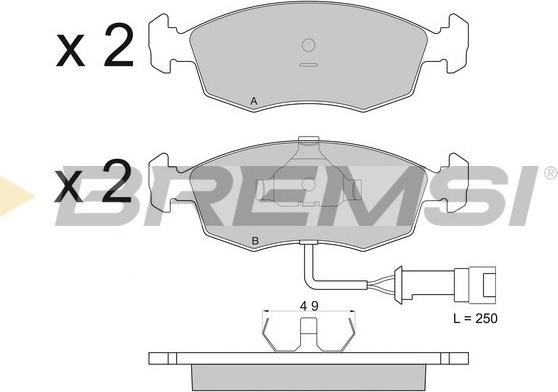 Bremsi BP2282 - Bremsbelagsatz, Scheibenbremse alexcarstop-ersatzteile.com