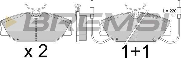 Bremsi BP2277 - Bremsbelagsatz, Scheibenbremse alexcarstop-ersatzteile.com