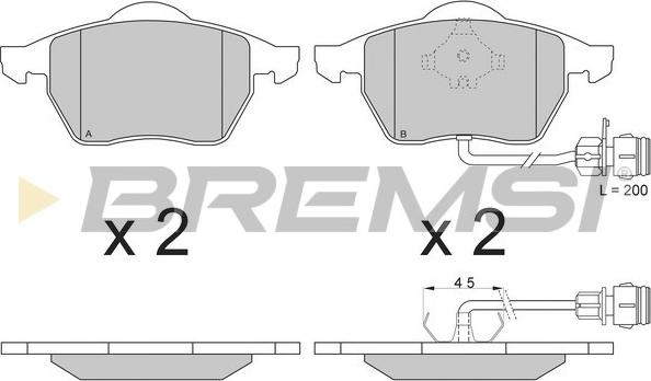 Bremsi BP2733 - Bremsbelagsatz, Scheibenbremse alexcarstop-ersatzteile.com