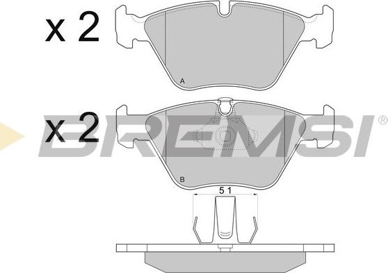 Bremsi BP2773 - Bremsbelagsatz, Scheibenbremse alexcarstop-ersatzteile.com