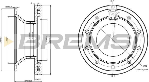 Bremsi CD5336V - Bremsscheibe alexcarstop-ersatzteile.com