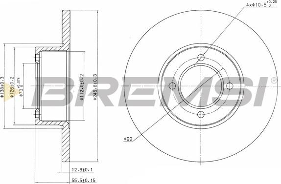 Bremsi CD6054S - Bremsscheibe alexcarstop-ersatzteile.com