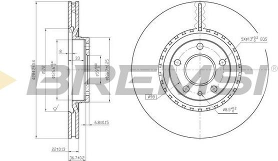 Bremsi CD6156V - Bremsscheibe alexcarstop-ersatzteile.com