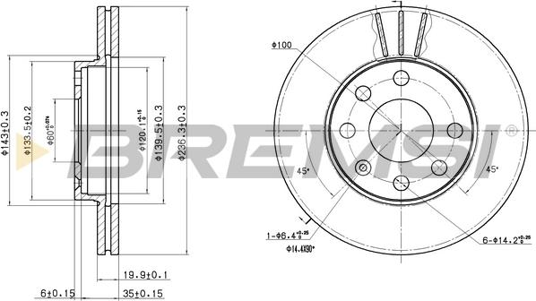 Bremsi CD6151V - Bremsscheibe alexcarstop-ersatzteile.com