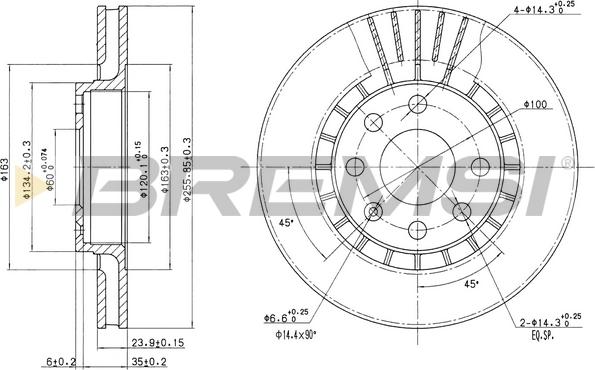 Bremsi CD6206V - Bremsscheibe alexcarstop-ersatzteile.com