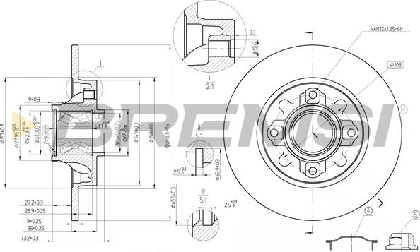 Bremsi CD7695S - Bremsscheibe alexcarstop-ersatzteile.com