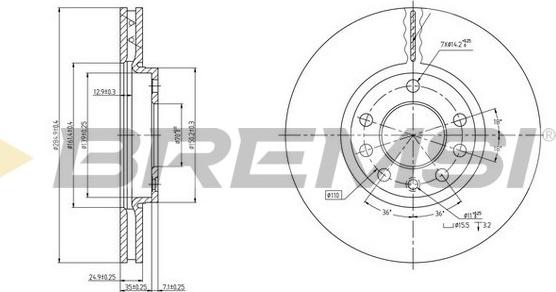 Bremsi CD7191V - Bremsscheibe alexcarstop-ersatzteile.com